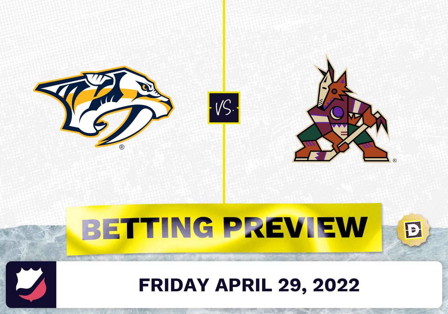 Predators vs. Coyotes Prediction and Odds - Apr 29, 2022