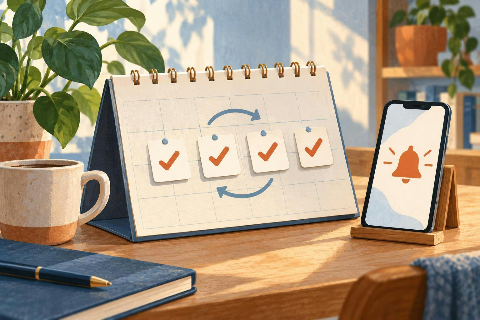 Recurring tasks and reminders: setting up regular work