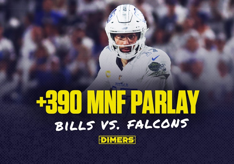NFL Parlay bet for Monday Night Football featuring the Bills and Falcons