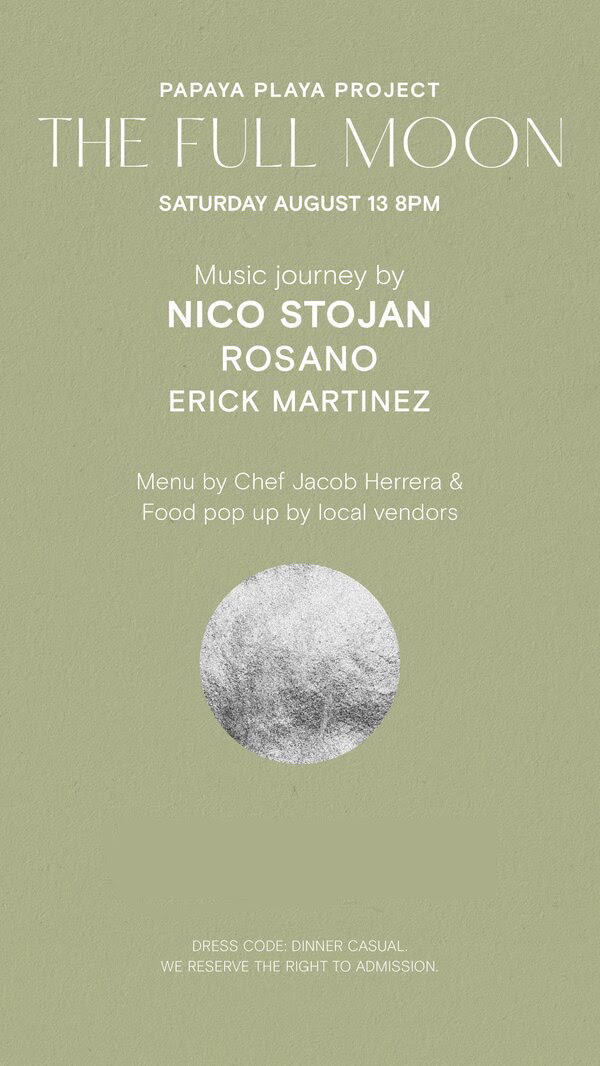 Full moon, Papaya Playa August 13 TULUM PARTY