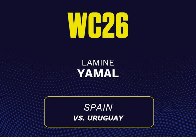 Lamine Yamal projected stats for Friday, June 26, 2026.