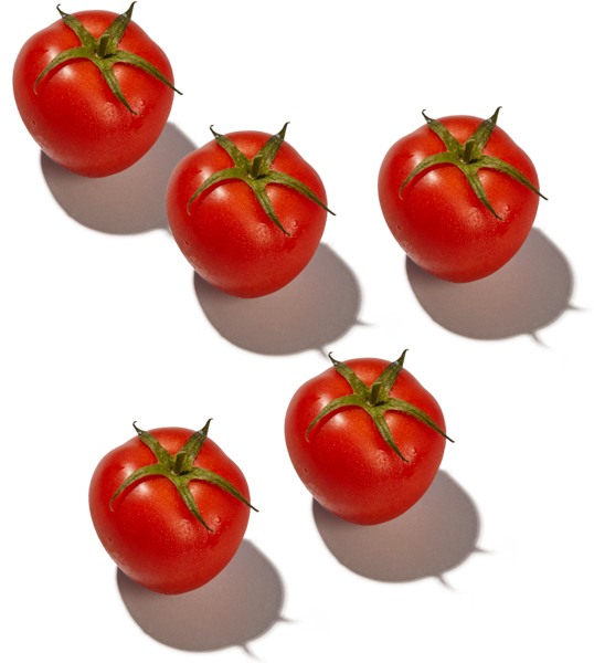Tomatoes with shadows