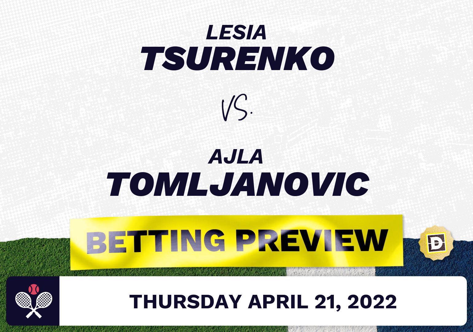 Lesia Tsurenko vs. Ajla Tomljanovic Predictions - Apr 21, 2022