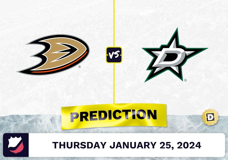 Anaheim Ducks vs. Dallas Stars Prediction, Odds, NHL Picks [1/25/2024]