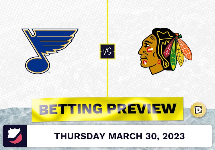 Blues vs. Blackhawks Prediction and Odds - Mar 30, 2023