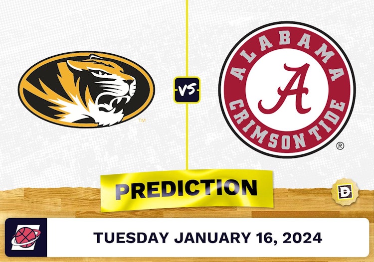 Missouri vs. Alabama Prediction, Odds, College Basketball Picks [1/16/2024]