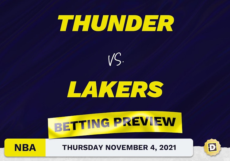 Thunder vs. Lakers Predictions and Odds - Nov 4, 2021