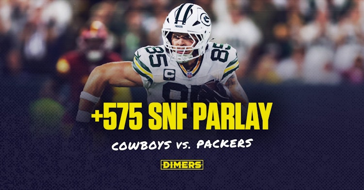 NFL Parlay bet for Sunday Night Football featuring the Packers and Cowboys.
