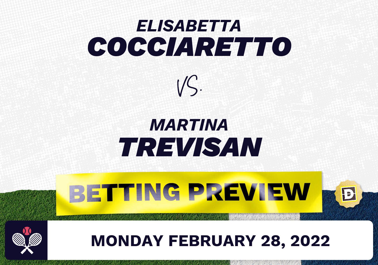 Elisabetta Cocciaretto vs. Martina Trevisan Predictions - Mar 1, 2022
