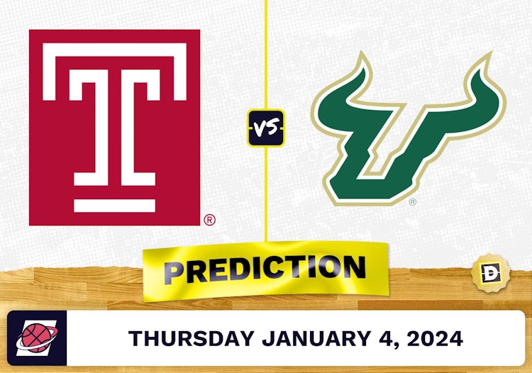 Temple vs. South Florida Prediction, Odds, College Basketball Picks  [1/4/2024]