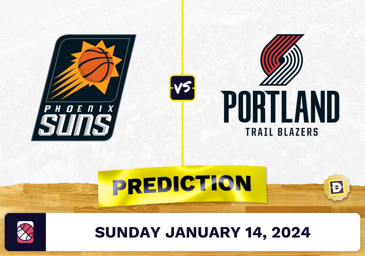 Phoenix Suns vs. Portland Trail Blazers Prediction, Odds, NBA Picks [1/14/2024]