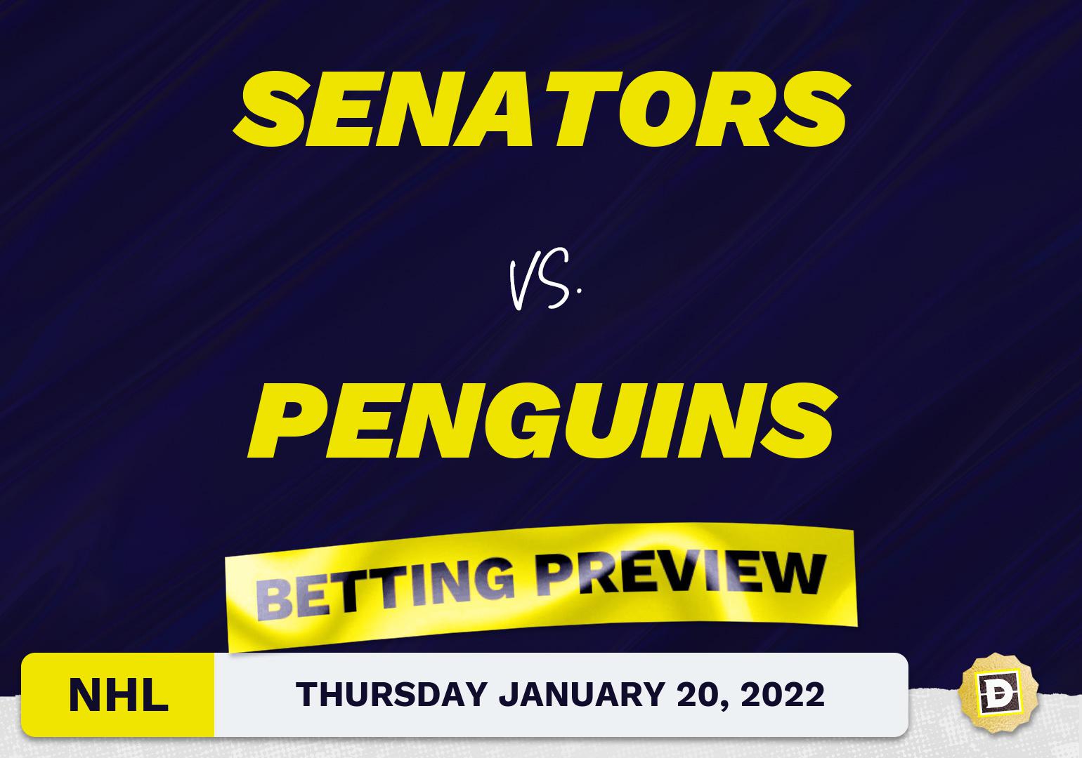 Senators vs. Penguins Predictions and Odds - Jan 20, 2022