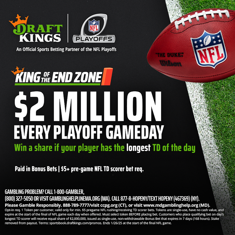 DraftKings King of the End Zone NFL Playoffs Promo.