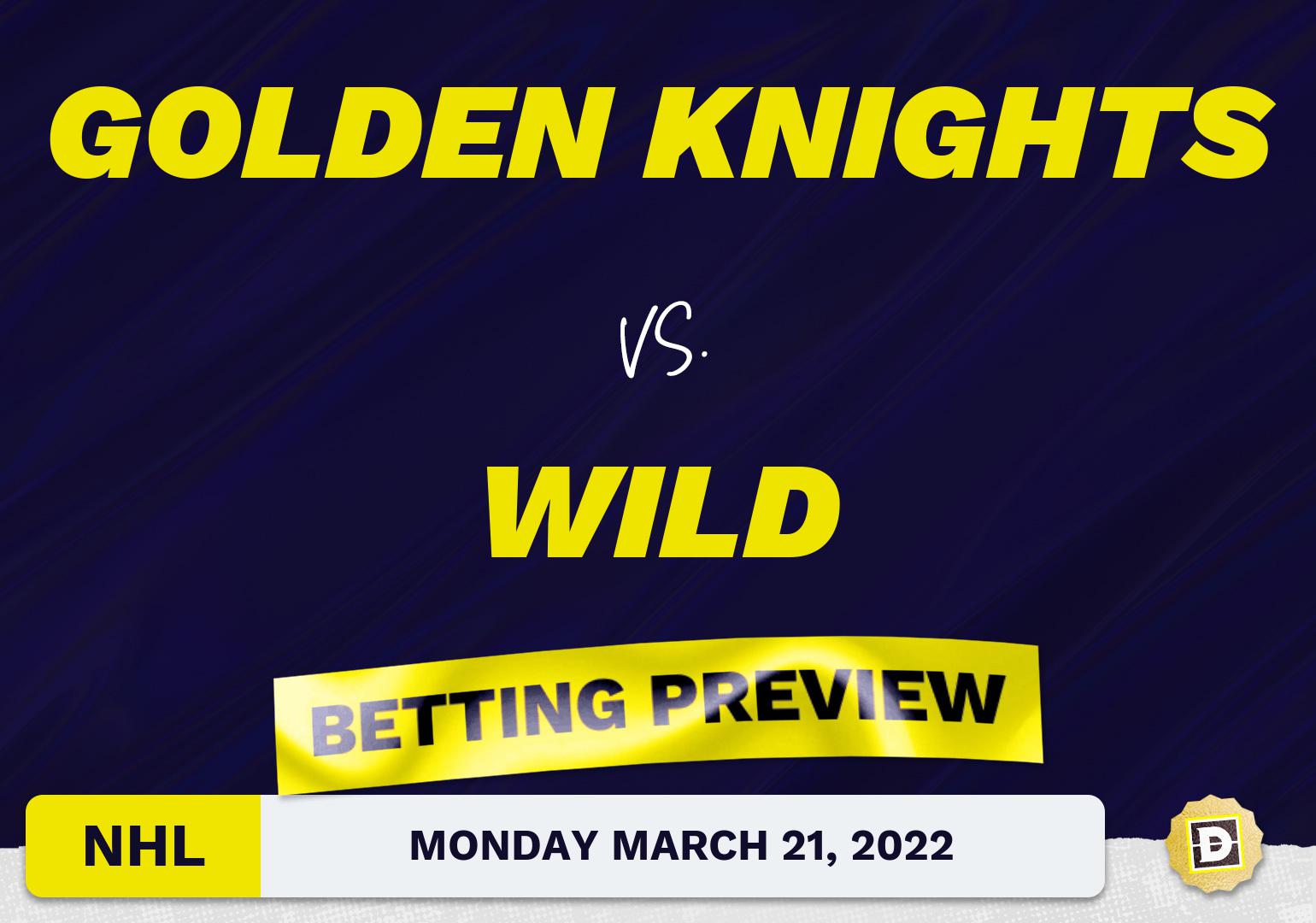 Golden Knights vs. Wild Predictions and Odds - Mar 21, 2022