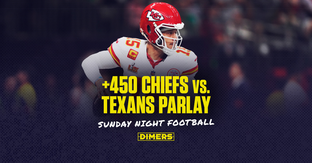 Parlay these Chiefs vs. Texans player props at boosted +450 odds for Sunday Night Football betting