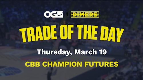 CBB Trade of the Day: Dimers data finds edge in college basketball champion on OG prediction market