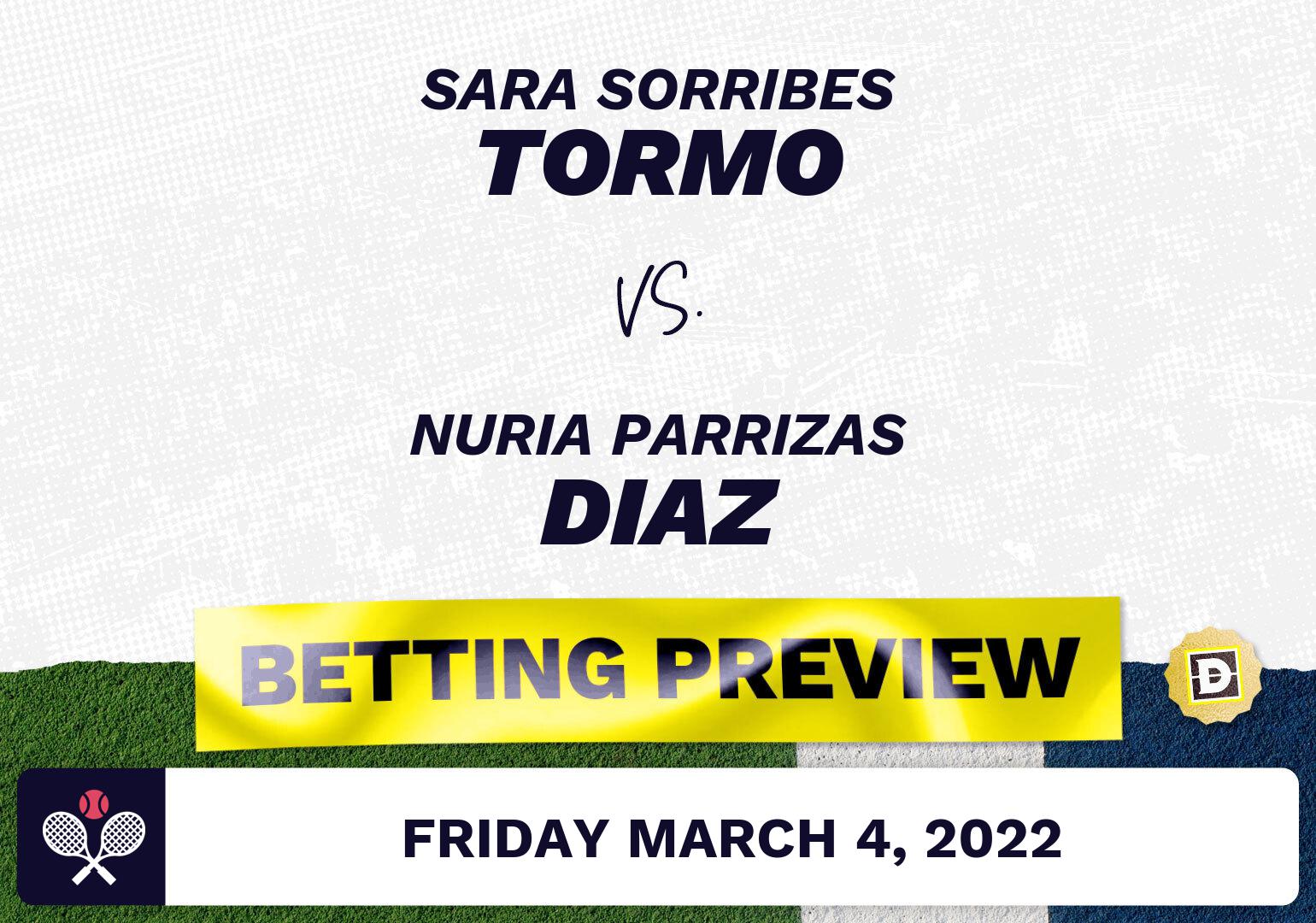 Sara Sorribes Tormo vs. Nuria Parrizas Diaz Predictions - Mar 4, 2022