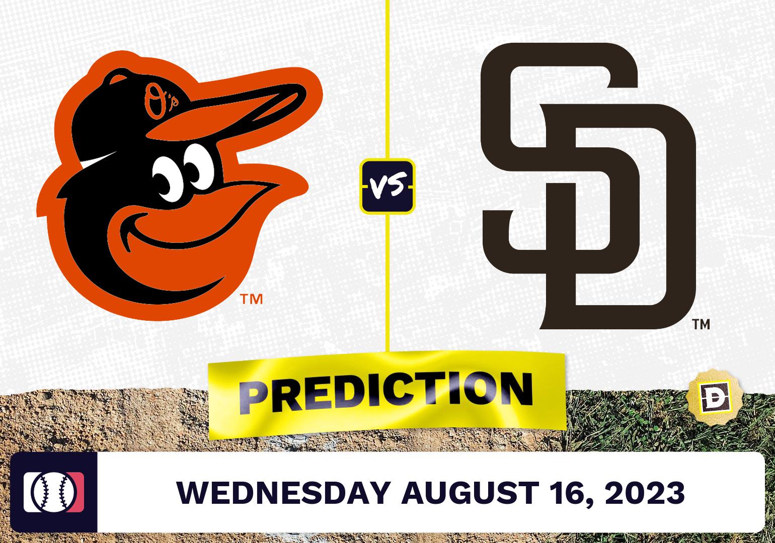 Orioles vs. Padres Prediction for MLB Wednesday [8/16/2023]