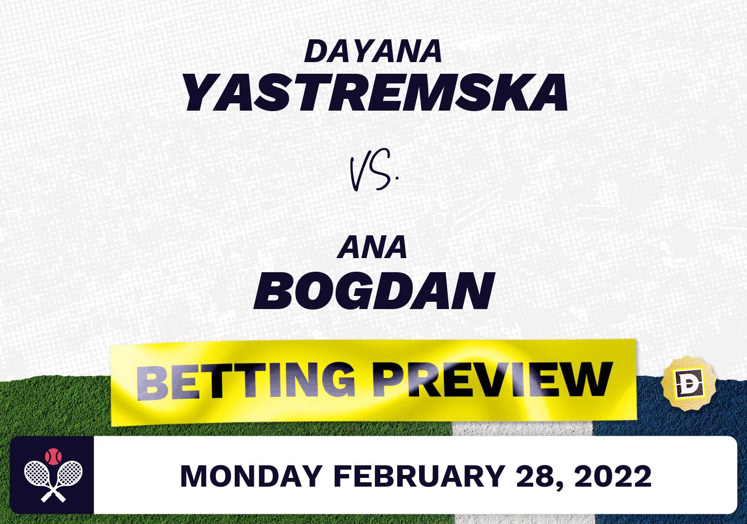 Dayana Yastremska vs. Ana Bogdan Predictions - Mar 1, 2022