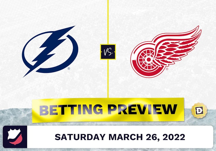 Lightning vs. Red Wings Predictions and Odds - Mar 26, 2022