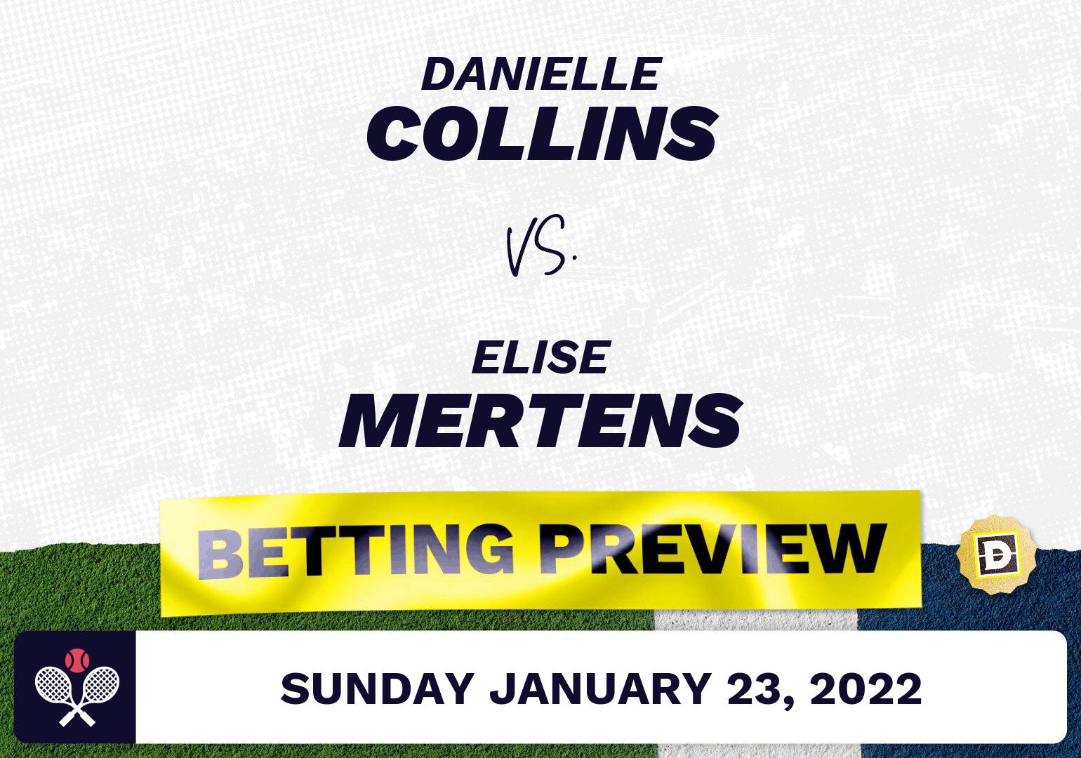 Danielle Collins vs. Elise Mertens Predictions - Jan 23, 2022