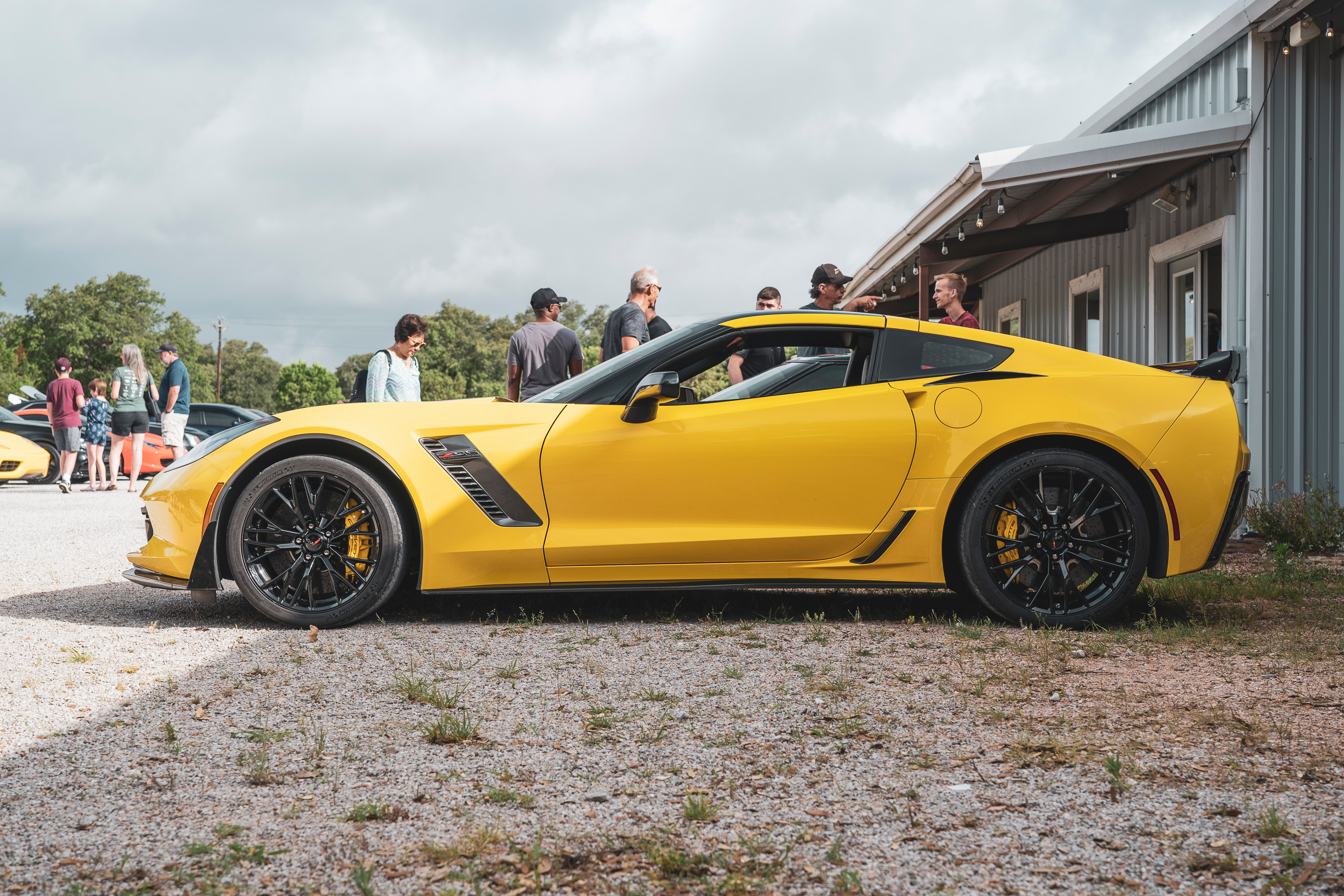 Yellow C7 Z06 with Black Wheels