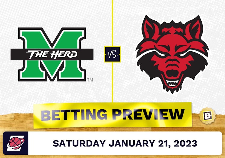 Marshall vs. Arkansas State CBB Prediction and Odds - Jan 21, 2023