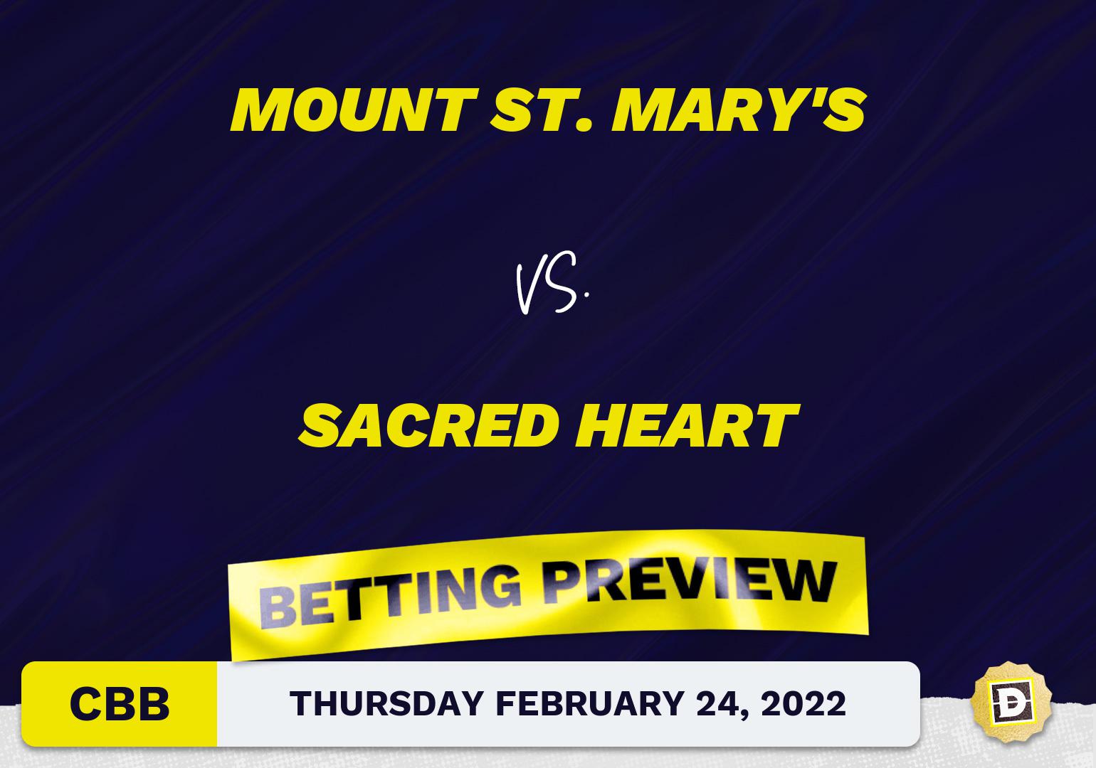 Mount St. Mary's vs. Sacred Heart CBB Predictions and Odds - Feb 24, 2022