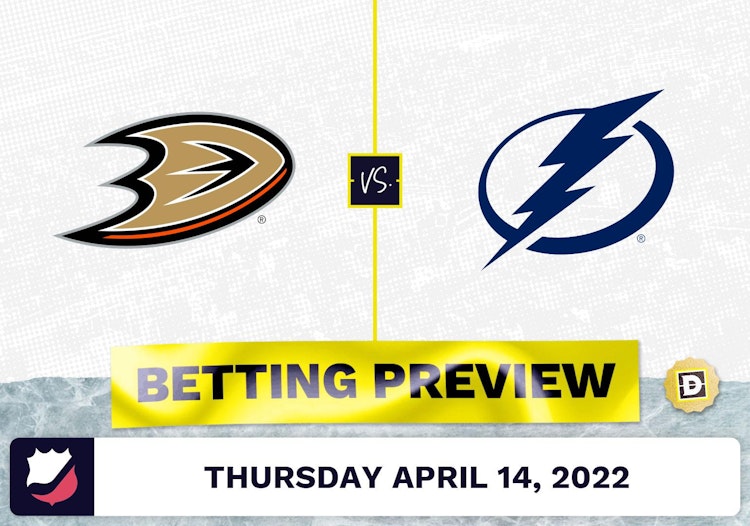 Ducks vs. Lightning Prediction and Odds - Apr 14, 2022