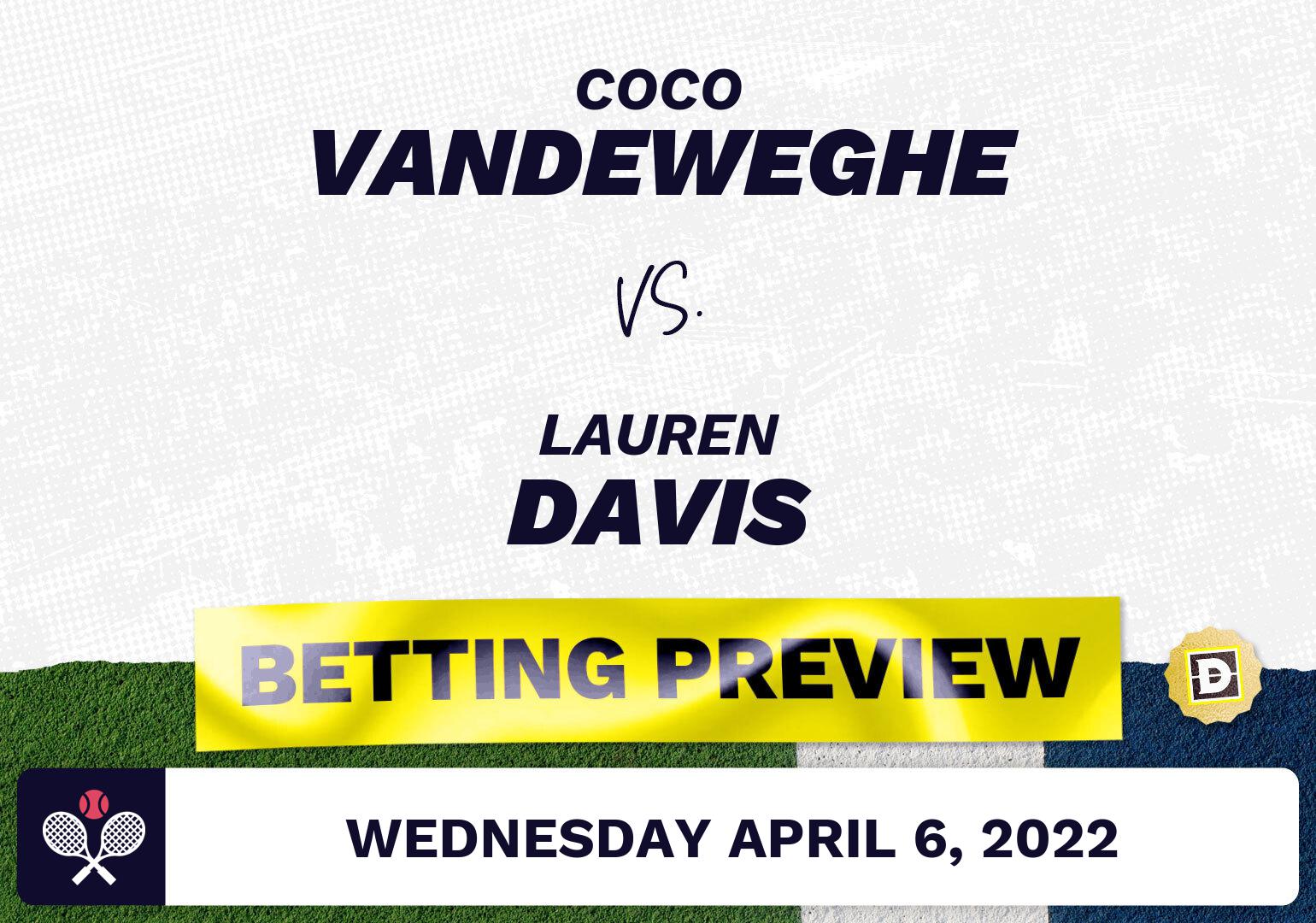 Coco Vandeweghe vs. Lauren Davis Predictions - Apr 6, 2022