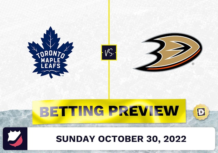 Maple Leafs vs. Ducks Prediction and Odds - Oct 30, 2022