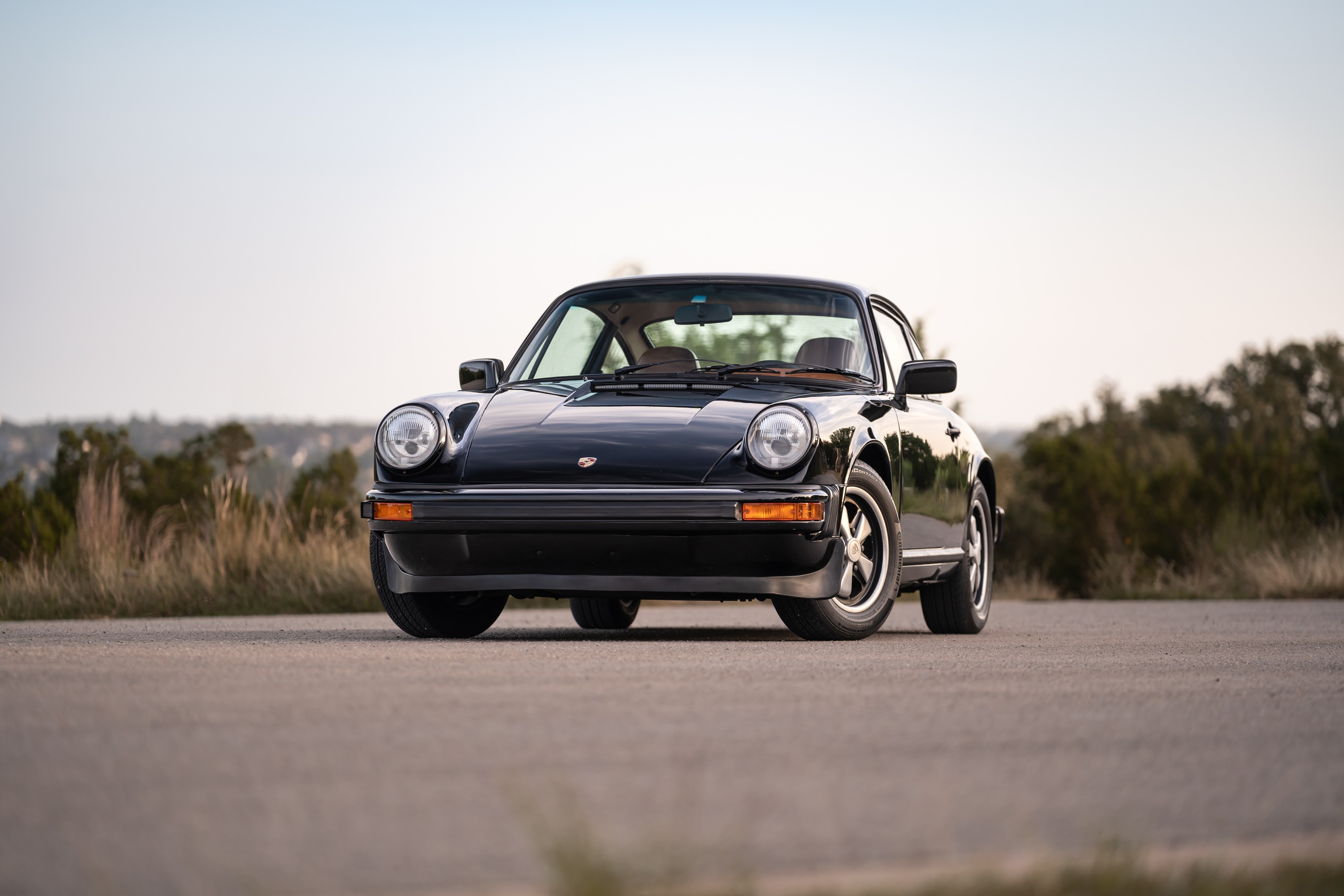 1976 Porsche 911S Sportomatic in Black on Cinnamon.