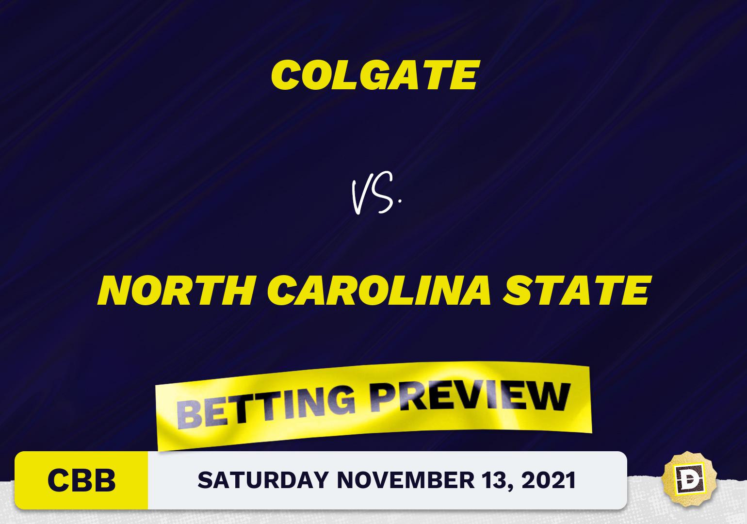 Colgate vs. North Carolina State CBB Predictions and Odds - Nov 13, 2021