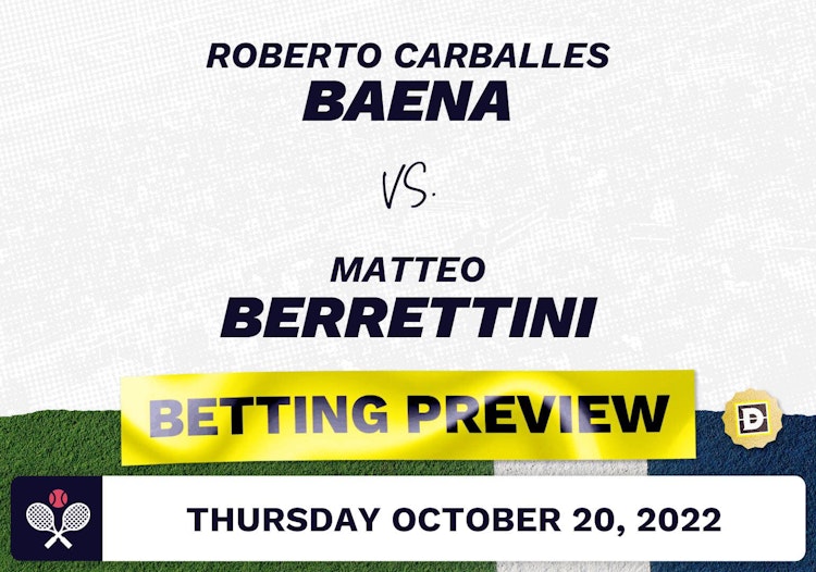 Roberto Carballes Baena vs. Matteo Berrettini Predictions - Oct 20, 2022