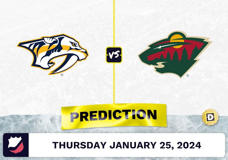 Nashville Predators vs. Minnesota Wild Prediction, Odds, NHL Picks [1/25/2024]