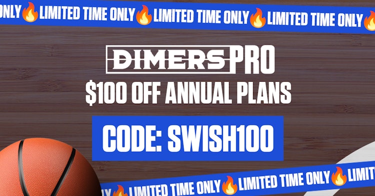 Save $100 on a Dimers Pro annual subscription with the promo code SWISH100.