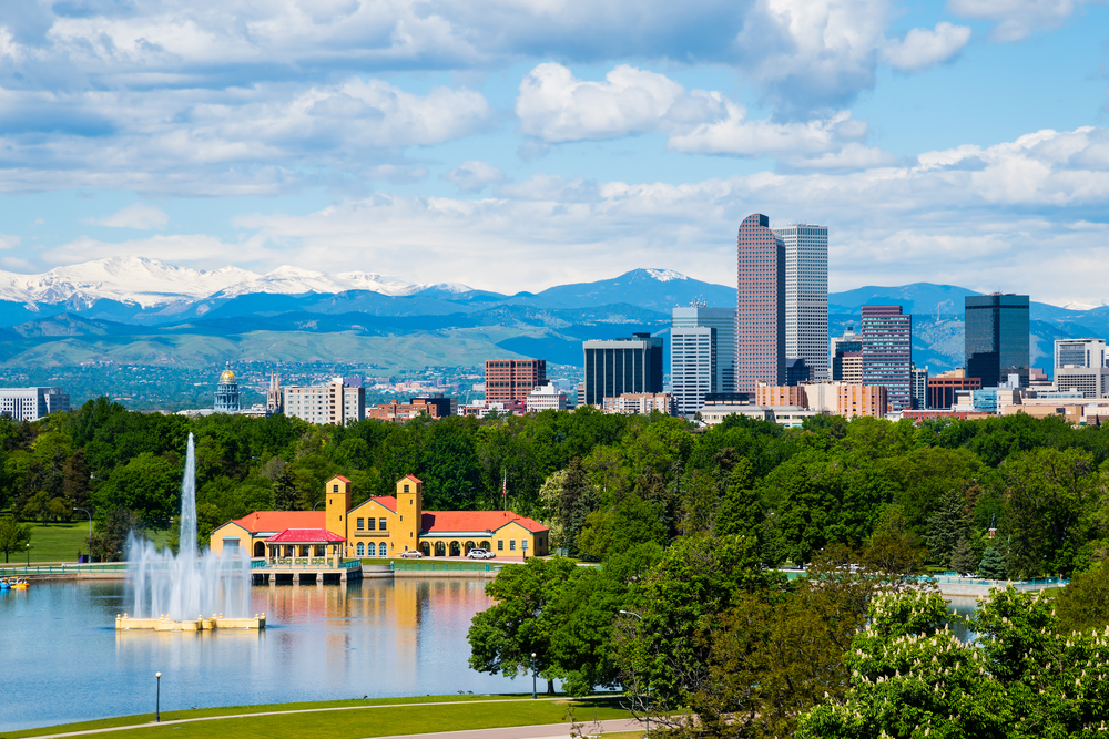 Aerial shot of Denver