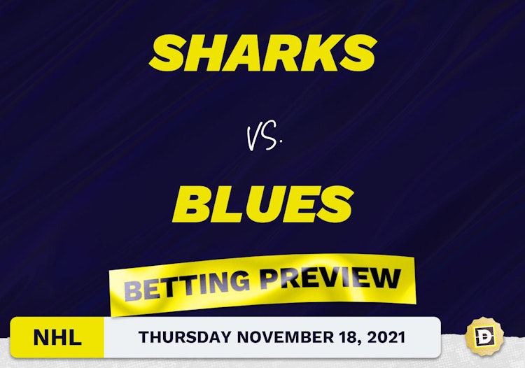 Sharks vs. Blues Predictions and Odds - Nov 18, 2021