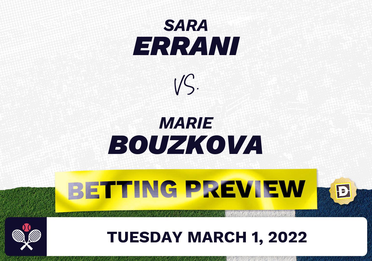 Sara Errani vs. Marie Bouzkova Predictions - Mar 1, 2022