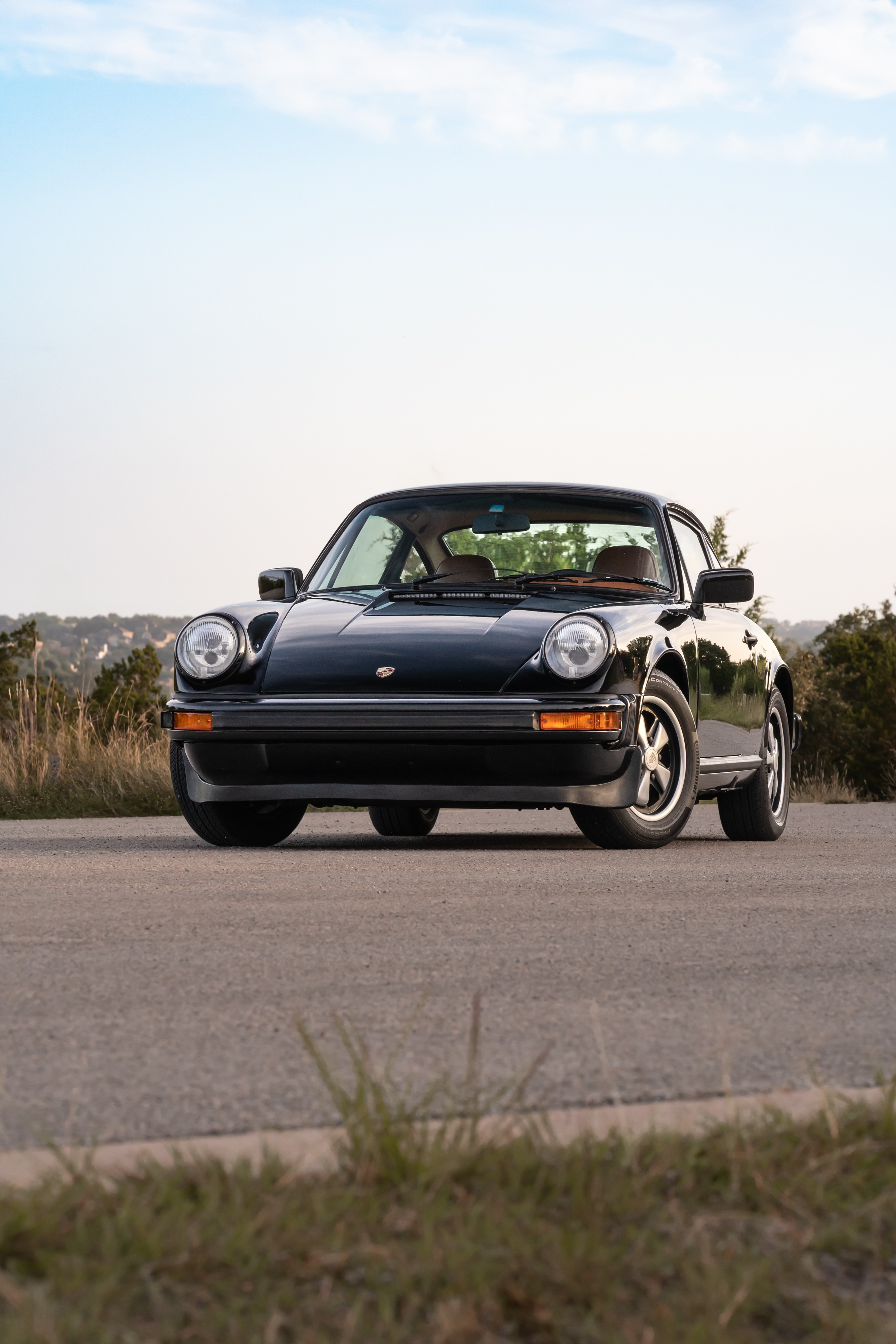 1976 Porsche 911S Sportomatic in Black on Cinnamon.