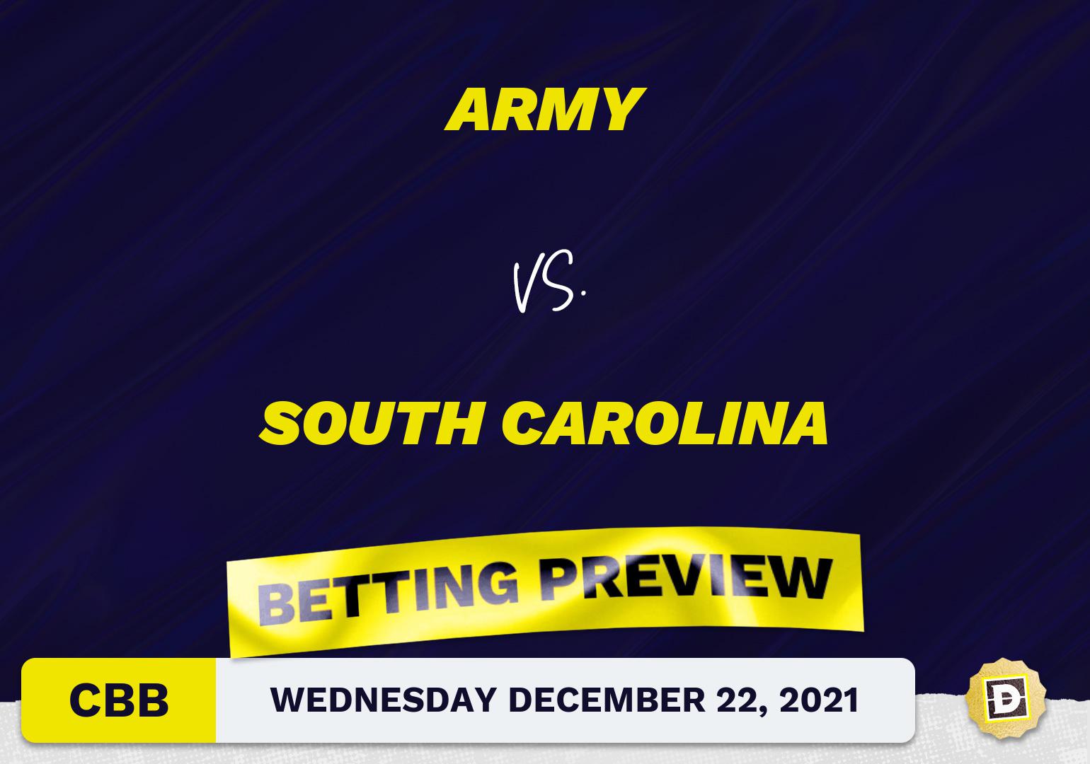 Army vs. South Carolina CBB Predictions and Odds - Dec 22, 2021
