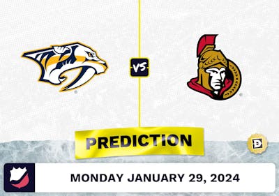 Nashville Predators vs. Ottawa Senators Prediction, Odds, NHL Picks [1/29/2024]