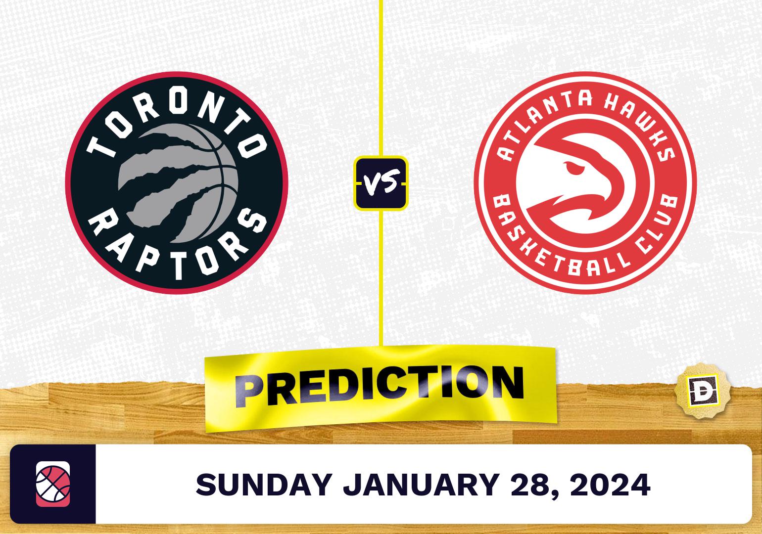 Toronto Raptors Vs. Atlanta Hawks Prediction, Odds, NBA Picks [1/28/2024]