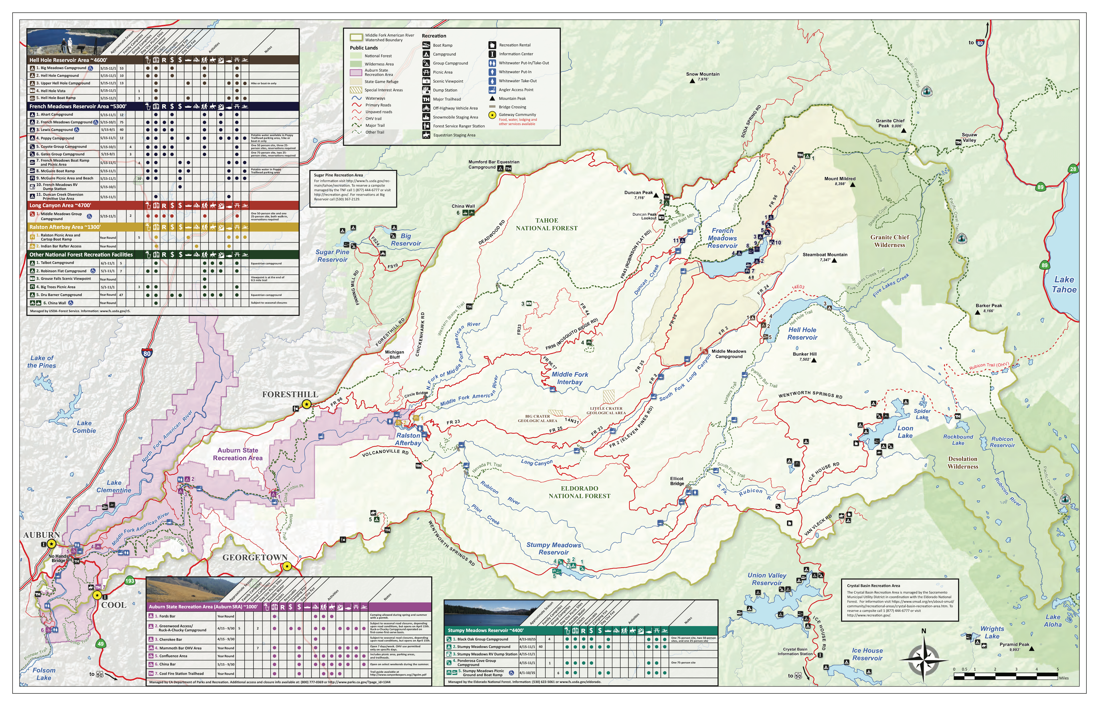Middle Fork Recreation Map