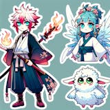 Kawaii Character Sticker Pack view 1