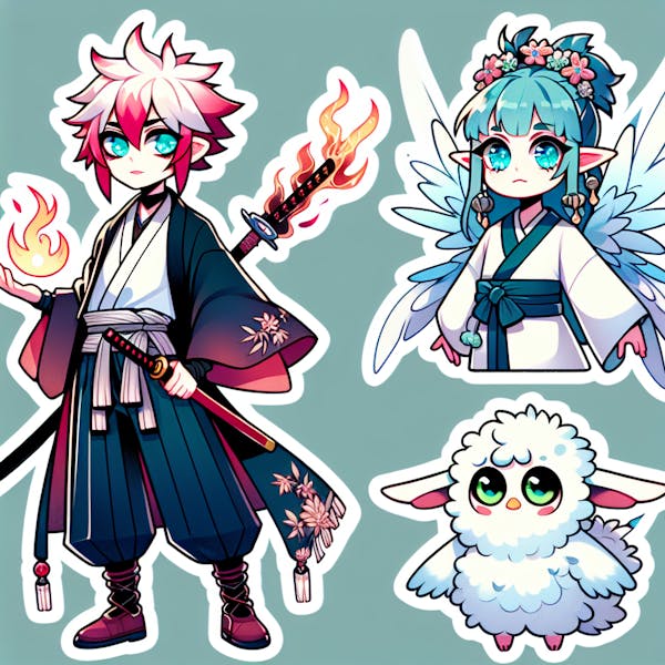 Kawaii Character Sticker Pack