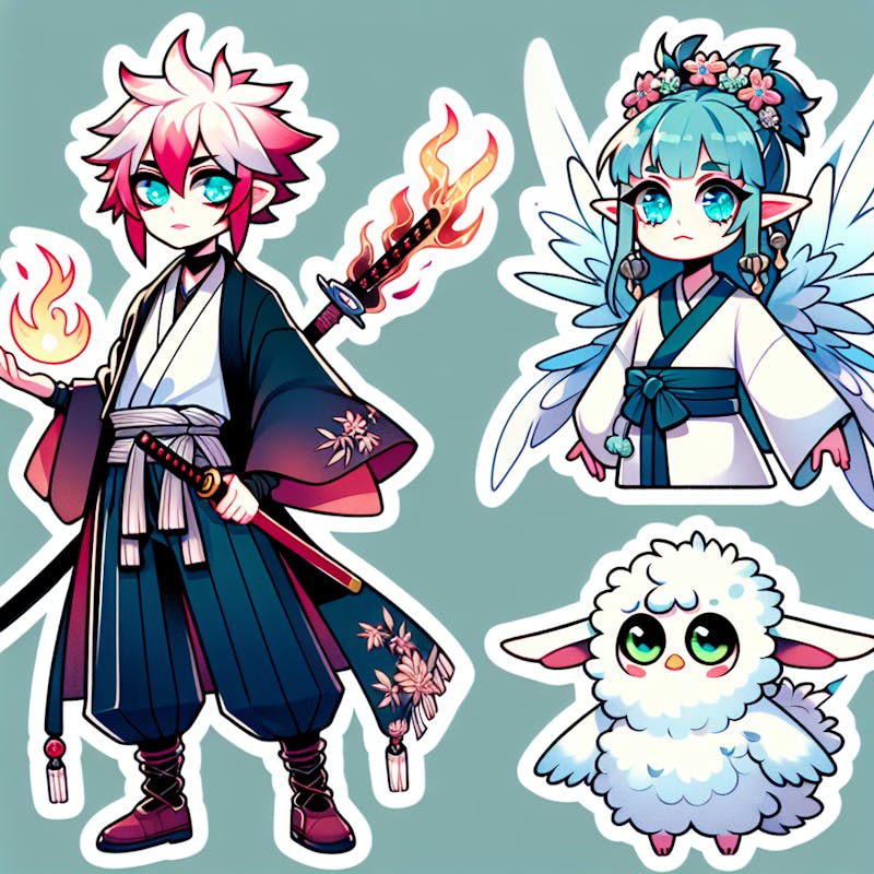 Kawaii Character Sticker Pack