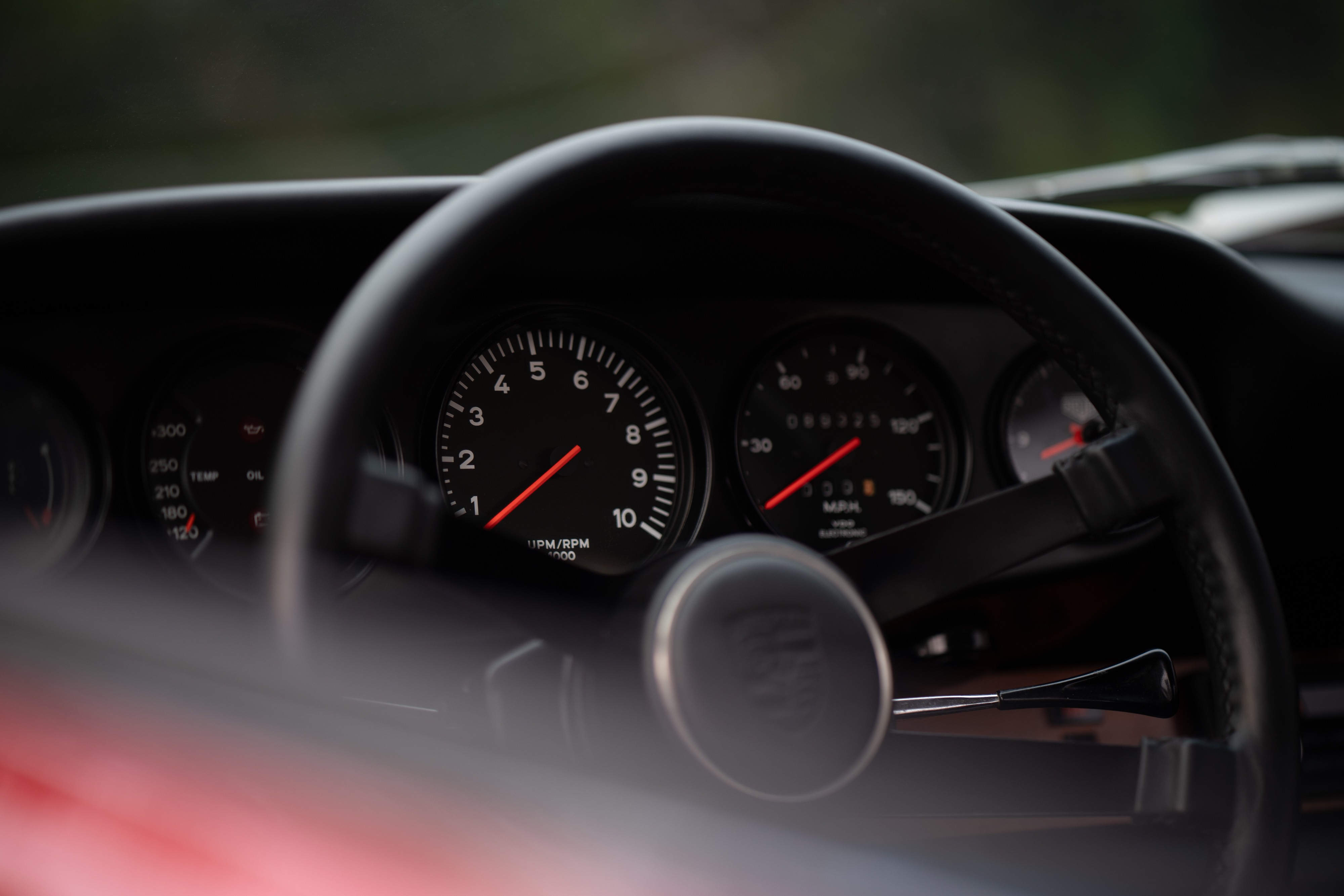 Gauges on a 3.0L swapped 1967 Porsche 912 Coupe in Dripping Springs, TX.