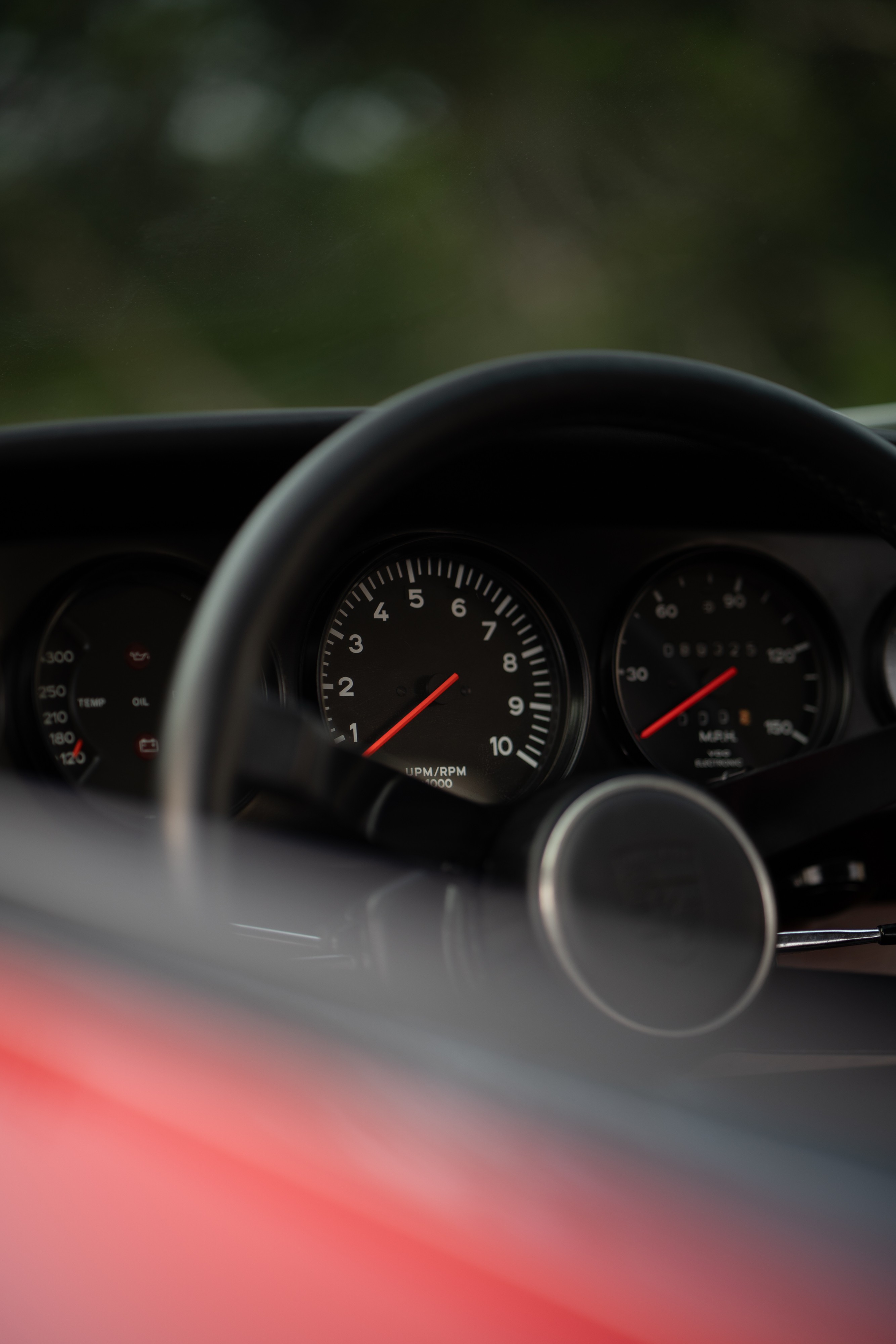 Gauges on a 3.0L swapped 1967 Porsche 912 Coupe in Dripping Springs, TX.