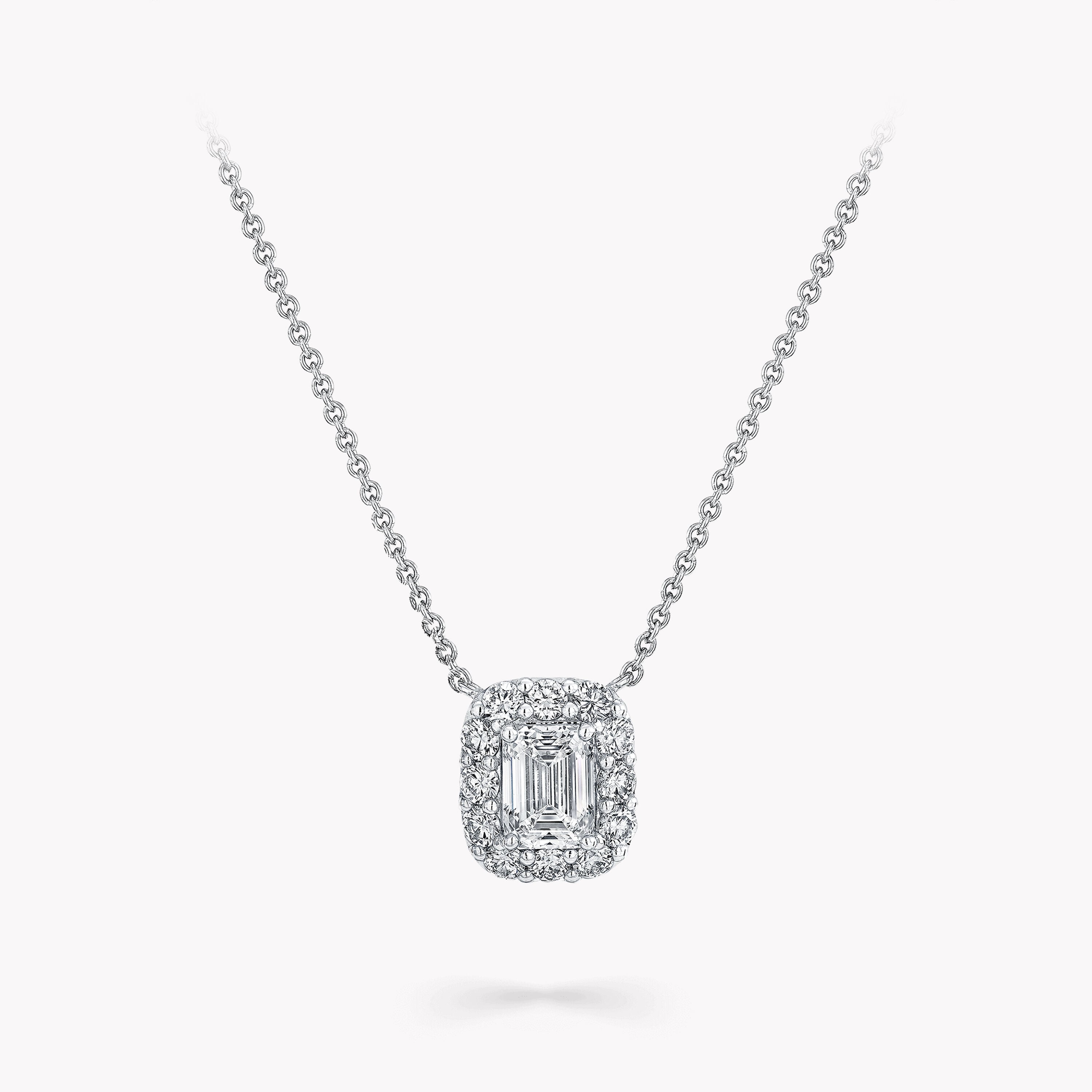 MEORA The Aura Emerald Cut Diamond Pendate DE/VS 18K